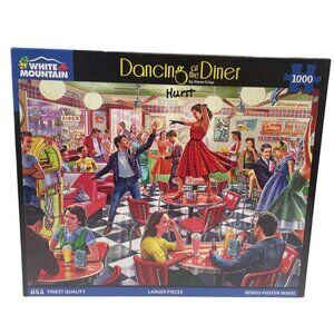White Mountain Dancing At The Diner 1000-Piece Jigsaw Puzzle 50s Dancing